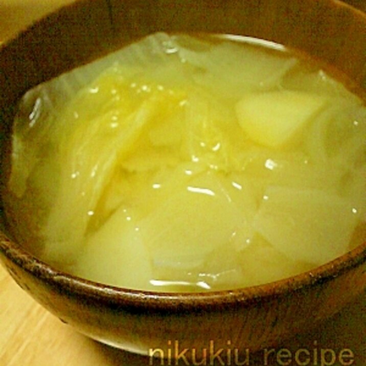 たまねぎ・白菜・じゃがいもの味噌汁